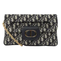 Túi Đeo Chéo Nữ Dior Double Clutch Oblique Jacquard Canvas Crossbody Bag Màu Đen