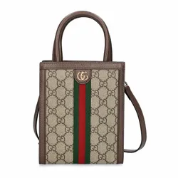 Túi Đeo Chéo Nữ Gucci Super Mini Ophidia GG Canvas Bag Màu Be Nâu