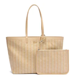 Túi Tote Nữ Lacoste Zely With Small Bag Monogram Irish NF4344ZE N17 Màu Be
