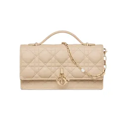 Túi Xách Tay Nữ Dior My Dior Mini Bag Powder Beige Cannage Lambskin S0980ONMJ_M51U Màu Be