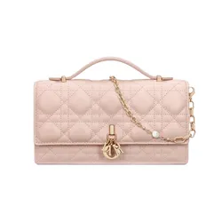 Túi Xách Tay Nữ Dior My Dior Mini Bag Powder Pink Cannage Lambskin S0980ONMJ_M413 Màu Hồng