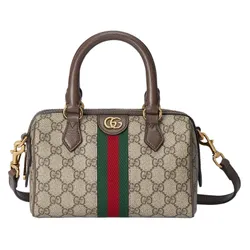 Túi Xách Tay Nữ Gucci Ophidia Small Boston Bag ‎772053 96IWG 8745 Màu Be Nâu