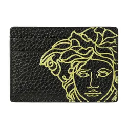 Ví Đựng Thẻ Nam Versace Pop Medusa Leather Card Case Màu Đen