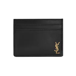 Ví Đựng Thẻ Yves Saint Laurent YSL Tiny Cassandre Card Holder In Shiny Leather 60760302G0W1000 Màu Đen