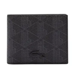 Ví Nam Lacoste The Blend Small Monogram Wallet NH3697LX H45 Màu Đen
