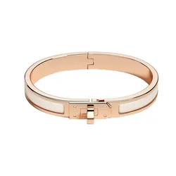 Vòng Đeo Tay Nữ Hermès Mini Clic Kelly Bracelet Crème Màu Vàng Hồng