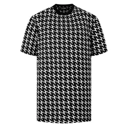 Áo Phông Nam Dolce & Gabbana D&G Black With White Pattern Printed Tshirt G8GH3T FS7OY HN016 Màu Đen Họa Tiết Size 44