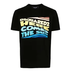 Áo Phông Nam Dsquared2 S71GD1395 S23009 900 Tshrit Màu Đen Size S