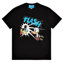 Áo Phông Nam Gucci × Disney Edition Flash Donald Duck Print Tshirt Black Màu Đen Size M