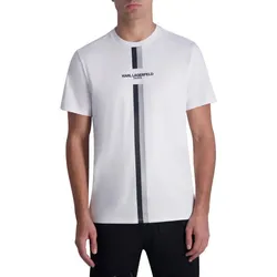 Áo Phông Nam Karl Lagerfeld Racing Stripe Logo Graphic T-Shirt Màu Trắng Size S
