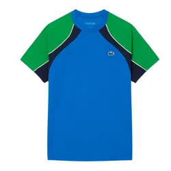 Áo Phông Nam Lacoste Men's Ultra Dry Colorblock Tennis T-Shirt TH8951 51 HI4 Xanh Dương Phối Màu Size 3