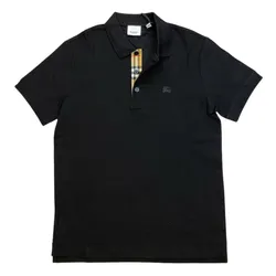 Áo Polo Nam Burberry Monogram Motif Cotton Piqué Màu Đen Size S