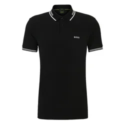 Áo Polo Nam Hugo Boss Stretch-cotton Slim-fit Polo Shirt With Branding 50506193 001 Màu Đen Size S