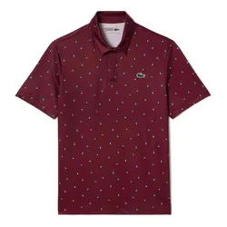 Áo Polo Nam Lacoste Golf Printed Recycled Polyester Regular Fit Shirt DH5175-23 Màu Đỏ Đô
