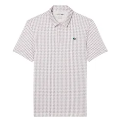 Áo Polo Nam Lacoste Men's Regular Fit UV Protect Golf Pink /White DH5175-5KY Màu Trắng Hồng Size 3