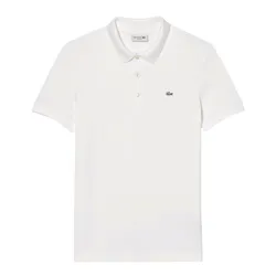 Áo Polo Nam Lacoste Slim Fit Stretch Cotton Piqué Grey Crocodile PH4014 001 Màu Trắng Size 3