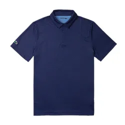 Áo Polo Nam Lacoste Ultra-Dry Mini Print Golf DH7493 IQJ Màu Xanh Navy Size 2