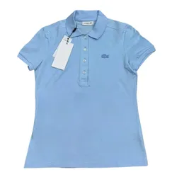 Áo Polo Nữ Lacoste Slim Fit Stretch Mini Piqué Polo Shirt PF5462 Màu Xanh Nhạt Size 34