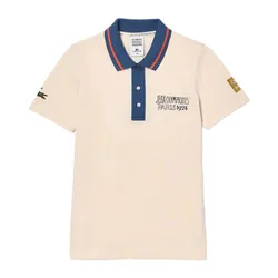 Áo Polo Nữ Lacoste Women's Slim Fit Olympic Special PF7927-54G Màu Be Size 34