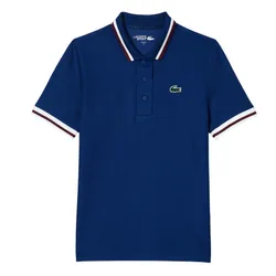 Áo Polo Nữ Lacoste Women's UV Protect Stripe Collar Tennis  PF0965 F9F Màu Xanh Dương Size 34