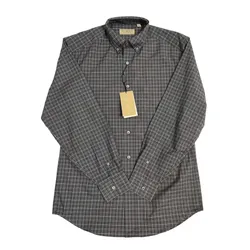 Áo Sơ Mi Dài Tay Nam Burberry Check Shirt Màu Xám Đậm Size M