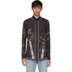 Áo Sơ Mi Dolce & Gabbana D&G Knight Shirt Màu Xanh Đen Size 38