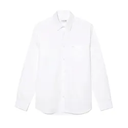Áo Sơ Mi Nam Lacoste Regular Fit Poplin Shirt CH6273 001 Màu Trắng Size 37