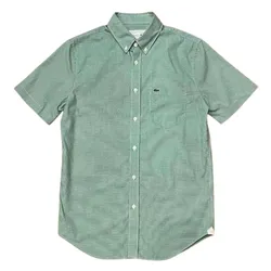 Áo Sơ Mi Nam Lacoste Regular Fit Short Sleeve CH2879 00 737 Light Green Màu Xanh Lá Size 39