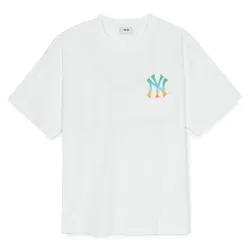 Áo Thun MLB Basic Color Letter Megaover Fit T-Shirt New York Yankees 3ATSB0653-50WHS Màu Trắng