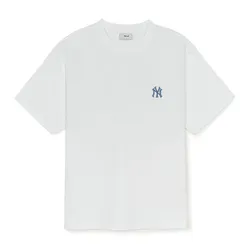 Áo Thun MLB Basic Street Cursive Over Fit T-Shirt New York Yankees 3ATSB5353-50WHS Màu Trắng