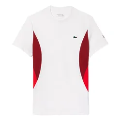 Áo Thun Nam Lacoste Mens x Novak Djokovic TH7539 001 Tshirt Màu Trắng Size 3