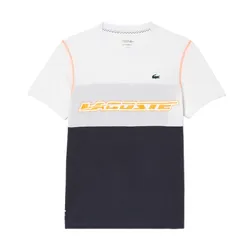 Áo Thun Nam Lacoste Tennis x Daniil Medvedev Jersey T-Shirt TH5197 53G WYI Màu Trắng - Xanh Size 3