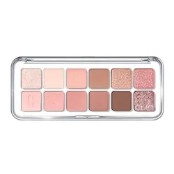 Bảng Phấn Mắt Clio 12 Ô Pro Eye Palette Air Tone 02-Rose Connect, 7.2g