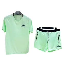 Bộ Quần Áo Cộc Tay Nam Nike Dri-Fit Trail Solar Chase DV9305-376 / DV9311-376 Màu Xanh Lá Size S