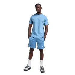 Bộ Quần Áo Cộc Tay Nam Nike Repeat Tape Màu Xanh Blue Size S (Form Âu)