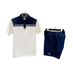 Bộ Quần Áo Cộc Tay Nam Wilson All Seasons Màu Xanh Trắng (Form China) Size S