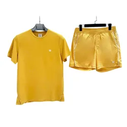 Bộ Quần Áo Cộc Tay Nam Wilson Performance Màu Vàng Size S (Form Á)