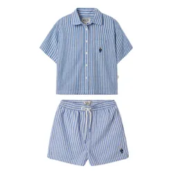 Bộ Quần Áo Cộc Tay Nữ WHOAU Màu Xanh Blue Size S