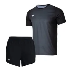 Bộ Thể Thao Nam Under Armour Training Sportwear Màu Xám Đen Size S (Form Á)