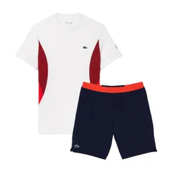 Bộ Thể Thao Nam Lacoste Novak Djokovic Regular Fit TH7539 001/GH5219 166 Màu Trắng Xanh Navy Size 5