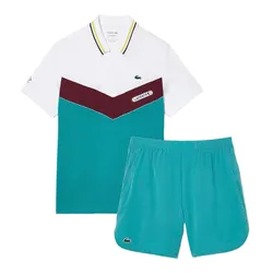 Bộ Thể Thao Nam Lacoste Slim Fit Tennis/Golf/Pickleball DH1099 Q7I Màu Trắng Phối Xanh