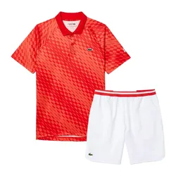 Bộ Thể Thao Nam Lacoste Tennis x Novak Djokovic DH5174 WI9/GH4001 5ML Màu Đỏ Trắng Size 4