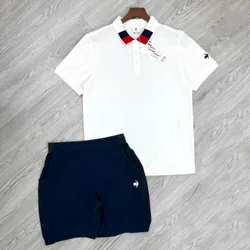 Bộ Thể Thao Nam Le Coq Sportif Men's Sports Màu Xanh Trắng Size M (Form Á)