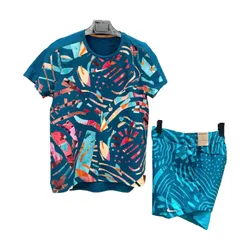 Bộ Thể Thao Nam Nike Court Dri-Fit Slam Crew Geode DX5526-381 Màu Xanh Họa Tiết Size M (Form Âu)