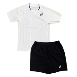 Bộ Thể Thao Nam Asics Match Actibreeze SS Top Tennis Short Màu Trắng Đen Size S (Form Á)