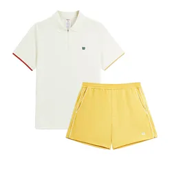 Bộ Thể Thao Nam Wilson On The Daily WM20083512 Màu Trắng Vàng Size S (Form China)