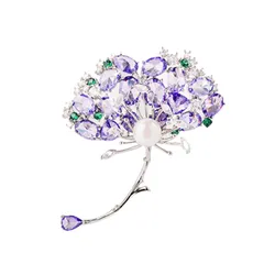 Cài Áo Nữ Meri Purple Ginkgo BR879 Màu Tím