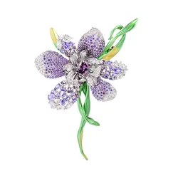 Cài Áo Nữ Meri Royal Iris BR882 Màu Tím
