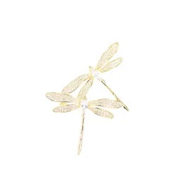 Cài Áo Nữ Meri Gemstone Golden Dragonflies BR797 Màu Vàng Gold