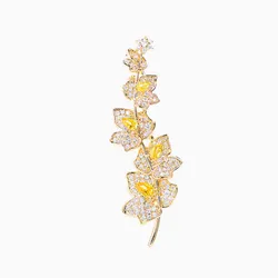 Cài Áo Nữ Meri Ivy Leaf BR717-V Màu Vàng Gold